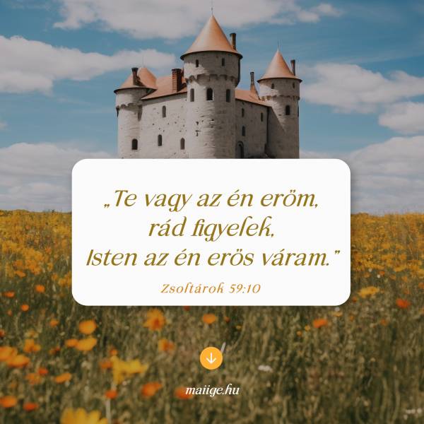 „Te vagy az én erőm, rád figyelek, Isten az én erős váram.” (Zsoltárok 59:10)