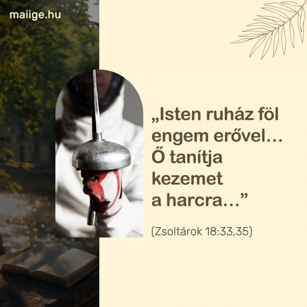 „Isten ruház föl engem erővel… Ő tanítja kezemet a harcra…” (Zsoltárok 18:33,35)