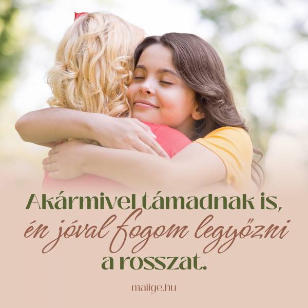 Akármivel támadnak is, én jóval fogom legyőzni a rosszat.